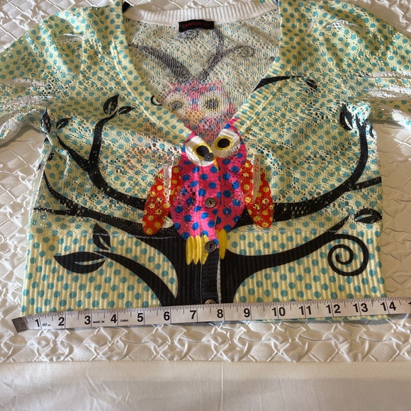 Crimson Ivy Cropped Sweater....Large - Picture 4 of 10